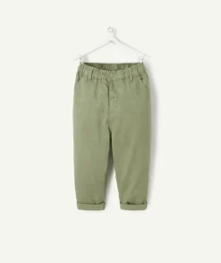 Pantalon relax bébé garçon en denim kaki