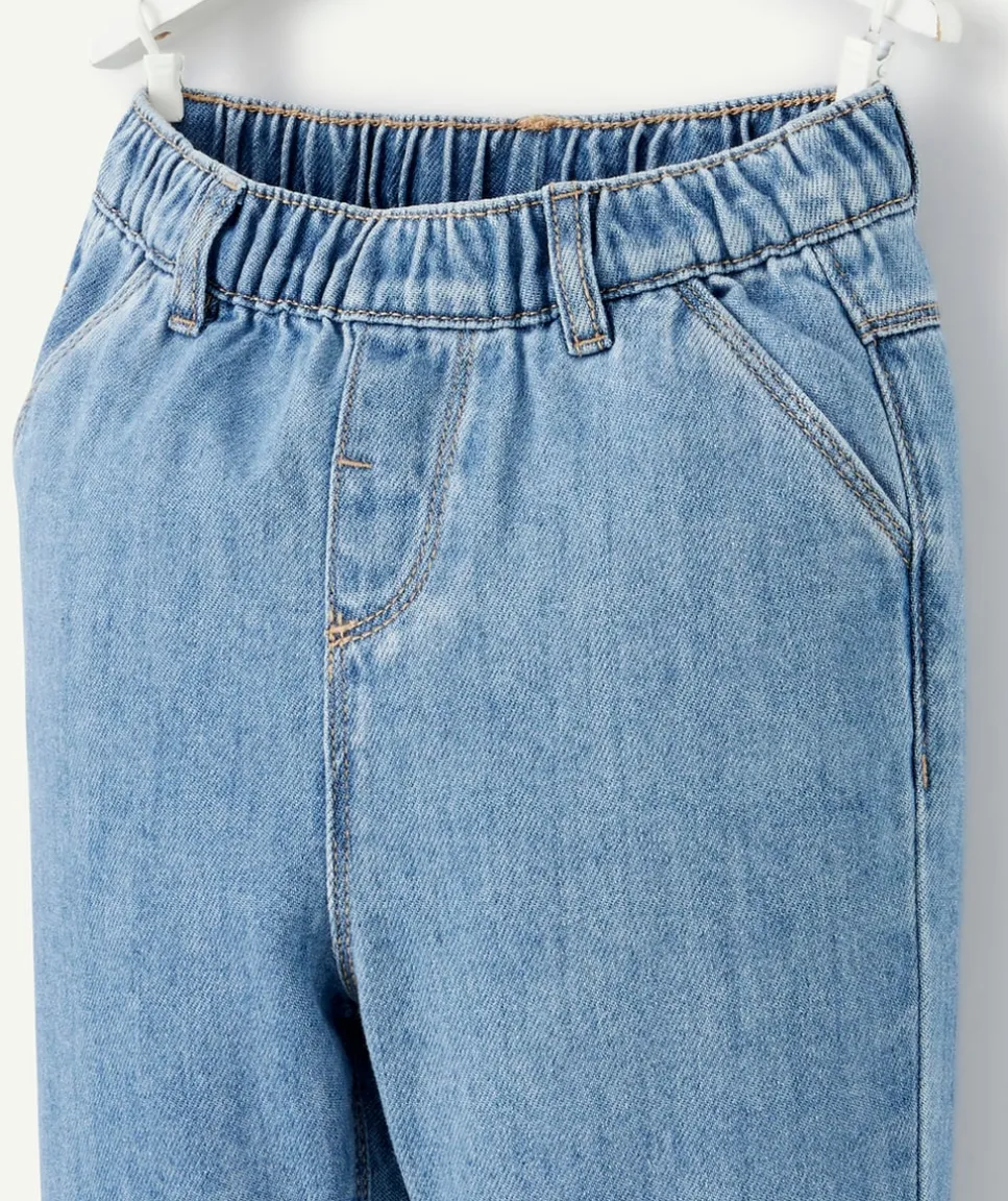 Pantalon relax bébé garçon en denim bleu lower impact