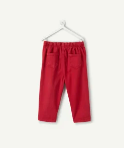 Pantalon relax bébé garçon rouge