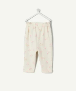 Pantalon sarouel bébé fille imprimé fleurs coton