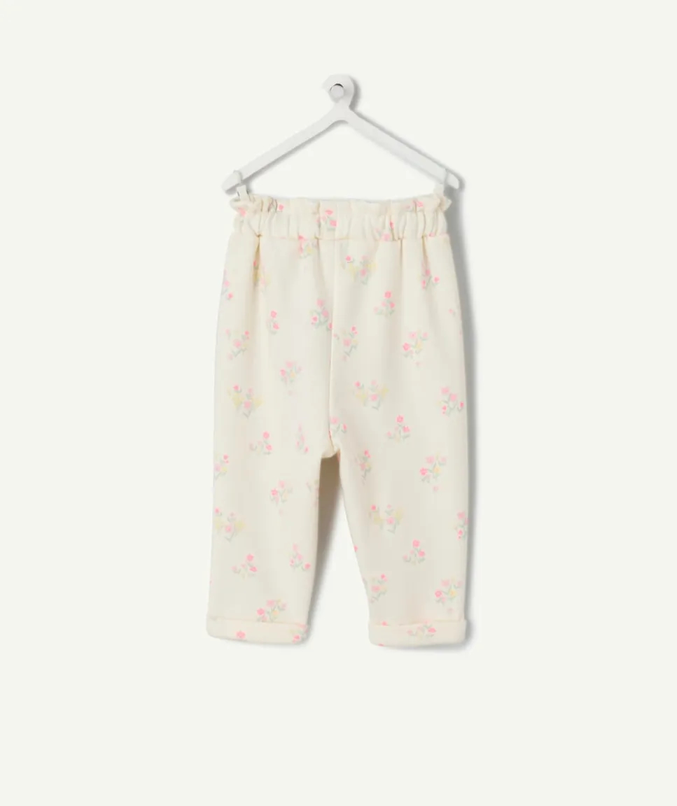 Pantalon sarouel bébé fille imprimé fleurs coton