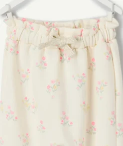 Pantalon sarouel bébé fille imprimé fleurs coton