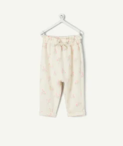 Pantalon sarouel bébé fille imprimé fleurs coton
