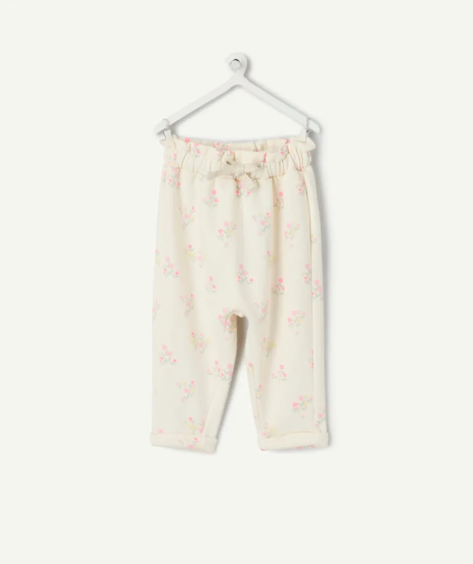 Pantalon sarouel bébé fille imprimé fleurs coton