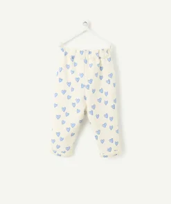 Pantalon sarouel bébé fille imprimé cœur