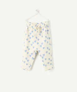 Pantalon sarouel bébé fille imprimé cœur