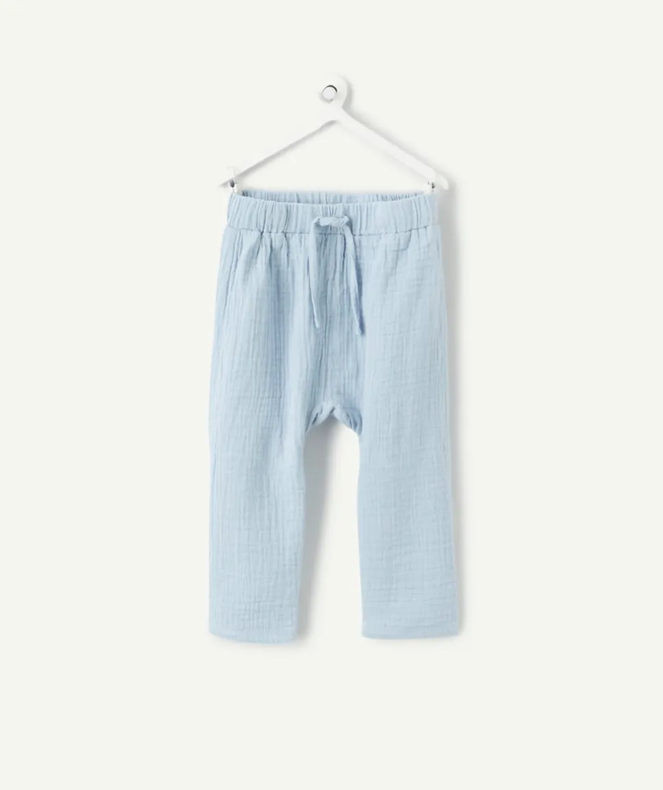 Pantalon sarouel bébé garçon bleu