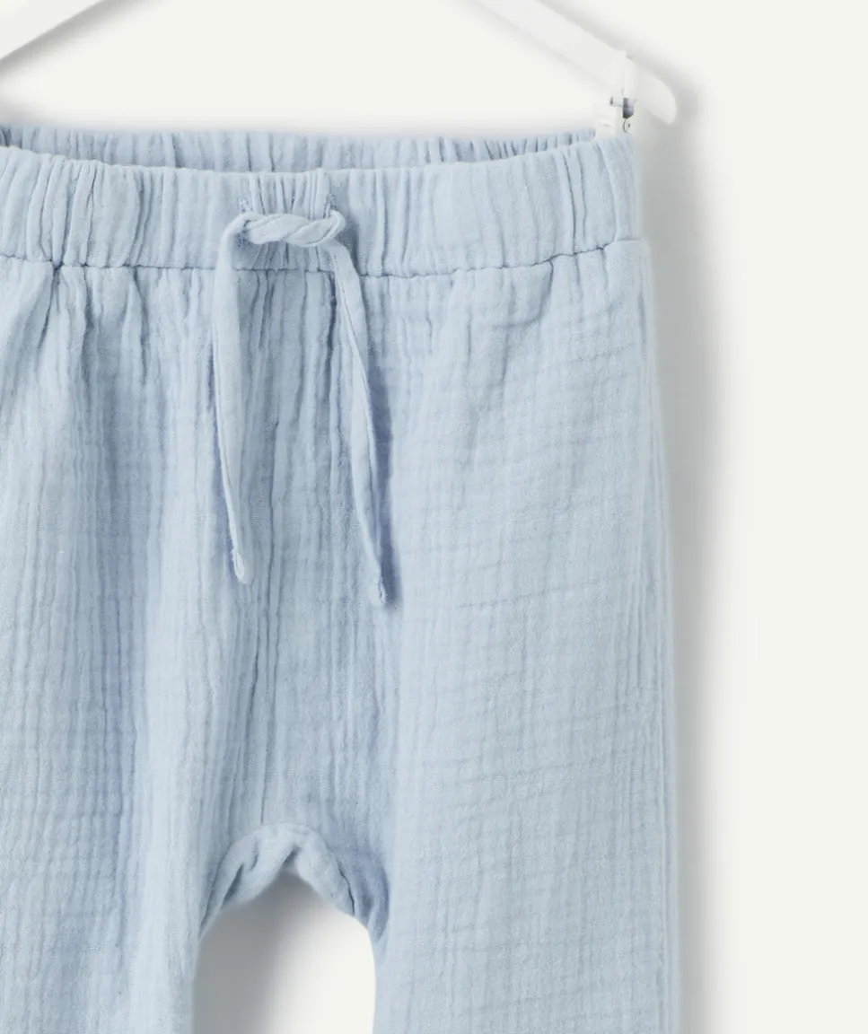 Pantalon sarouel bébé garçon bleu
