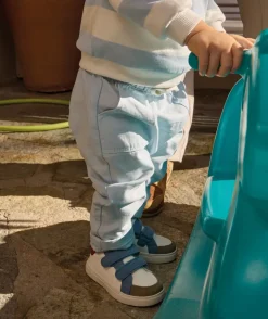 Pantalon sarouel bébé garçon bleu clair
