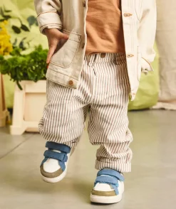 Pantalon sarouel bébé garçon rayé