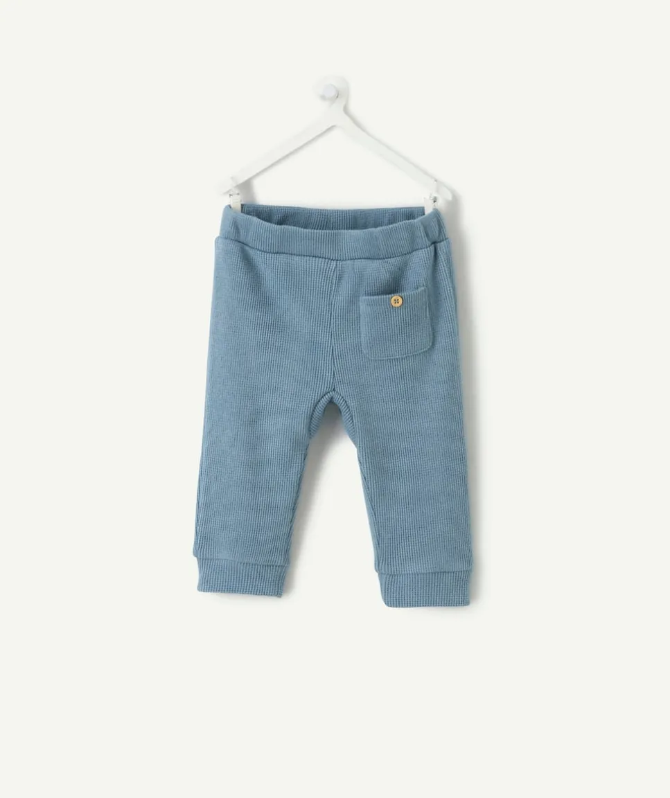 Pantalon sarouel naissance garçon bleu