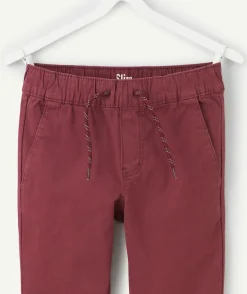 Pantalon slim garçon bordeaux
