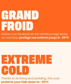 Parka garçon marron à capuche