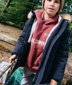 Parka garçon noire à capuche