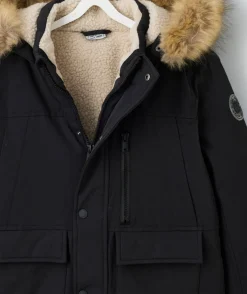 Parka garçon noire à capuche