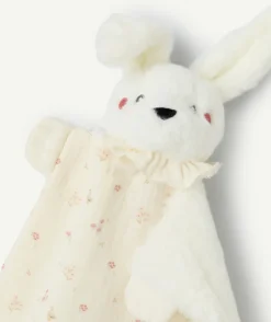 Peluche bébé fille lapin imprimé fleuri