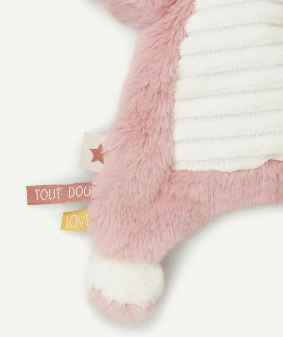Peluche lapin rose pour nouveau-né