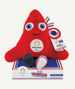 Peluche mascotte officielle jeux paralympiques paris 2024 - fabriquée en france - 33 cm