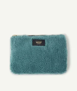 Petite trousse en fibres recyclées vert