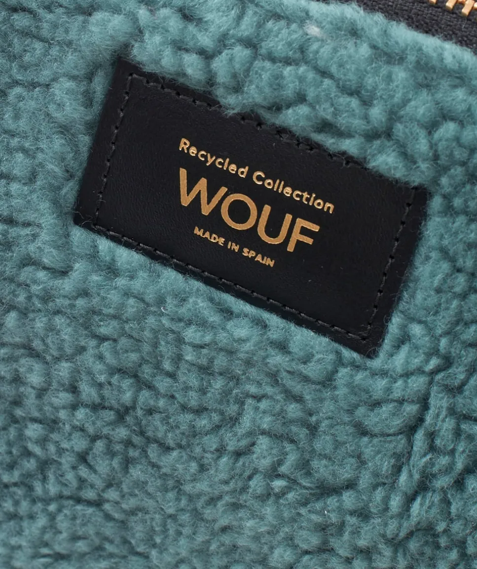 Petite trousse en fibres recyclées vert