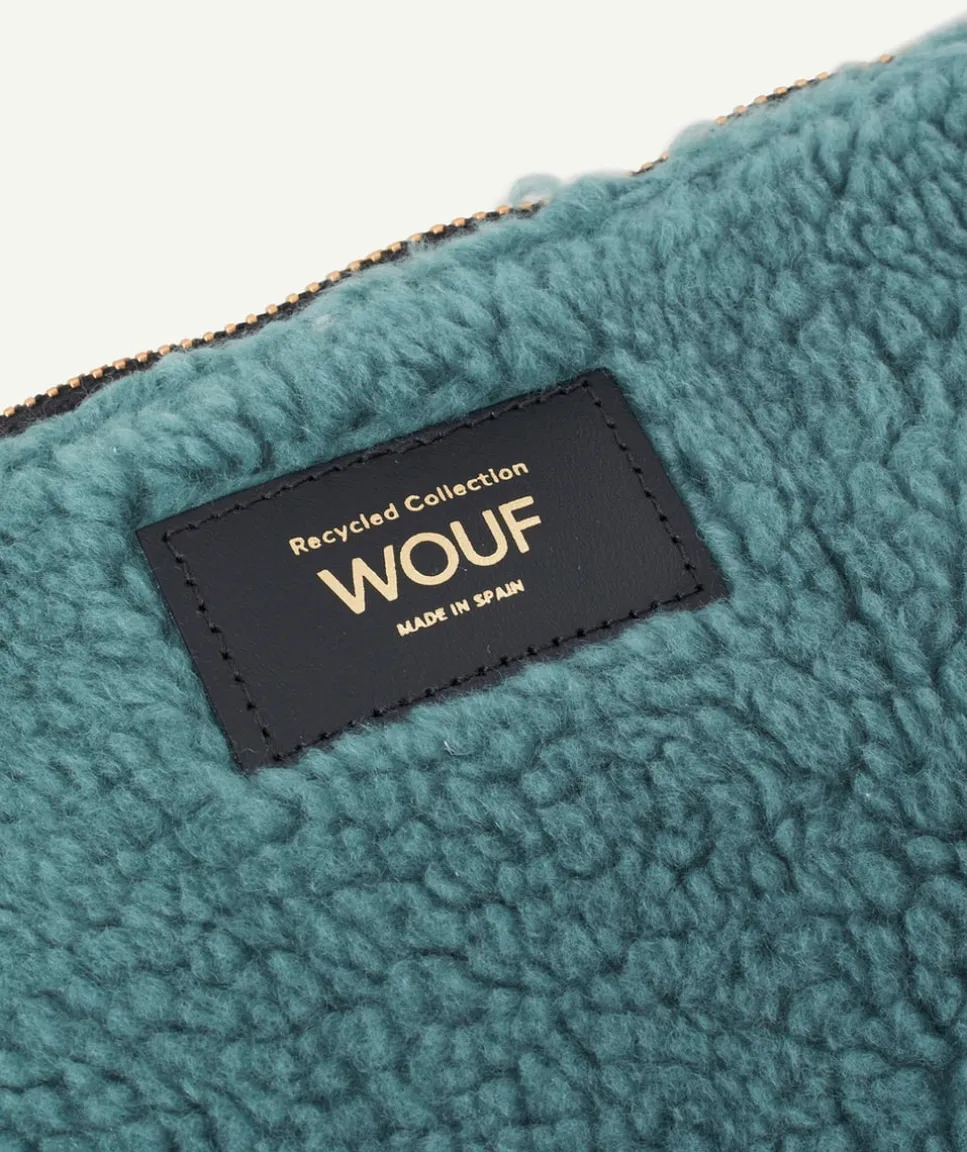 Petite trousse en fibres recyclées vert