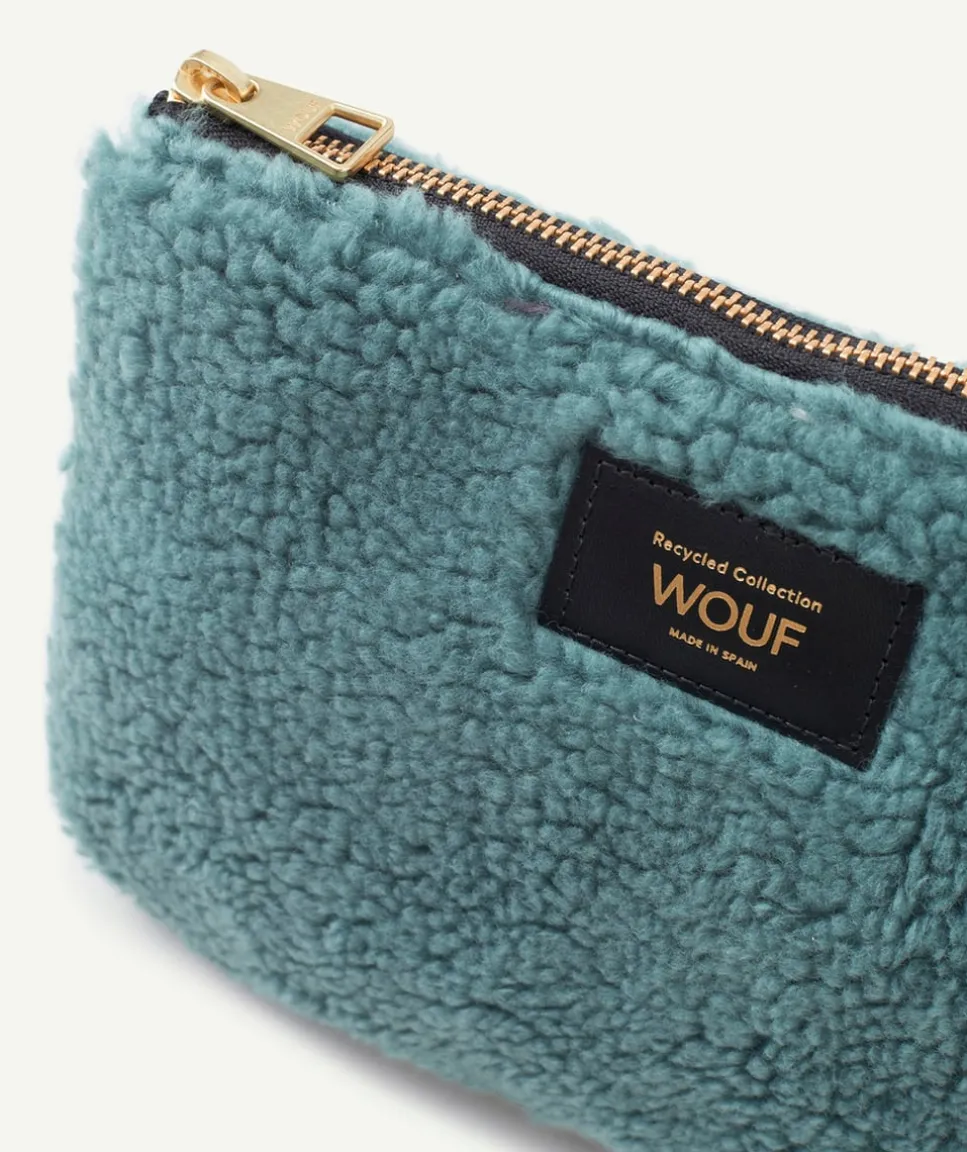 Petite trousse en fibres recyclées vert