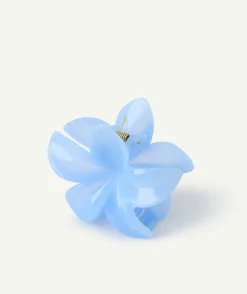 Pince à cheveux fille fleur bleue