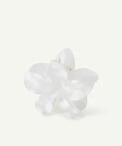 Pince cheveux fleur blanche