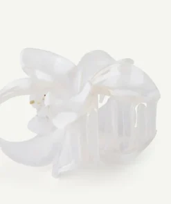 Pince cheveux fleur blanche