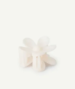Pince à cheveux fleur fille blanche