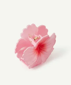 Pince à cheveux fleur rose
