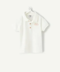 Polo bébé garçon blanc imprimé message