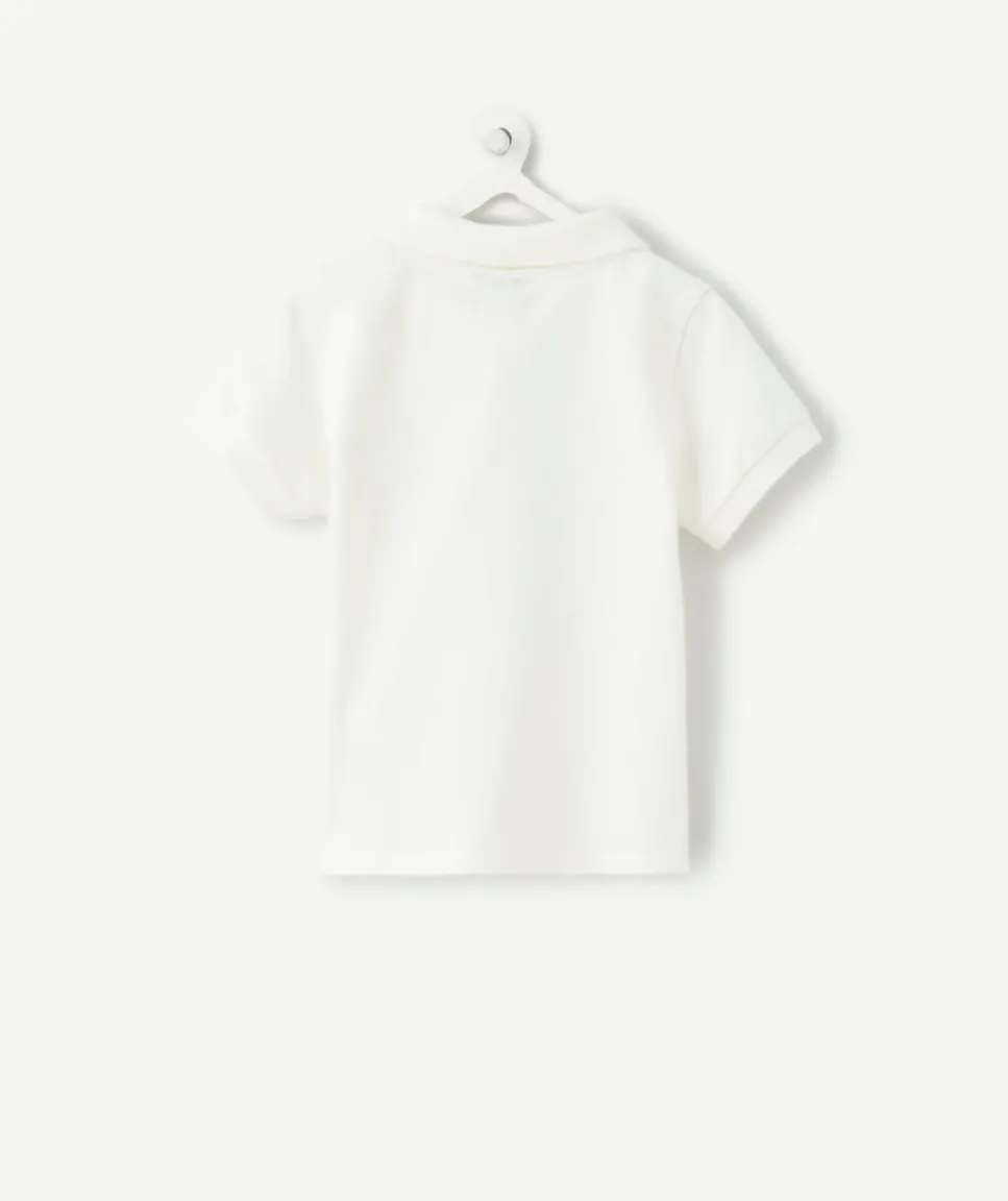 Polo bébé garçon blanc imprimé message