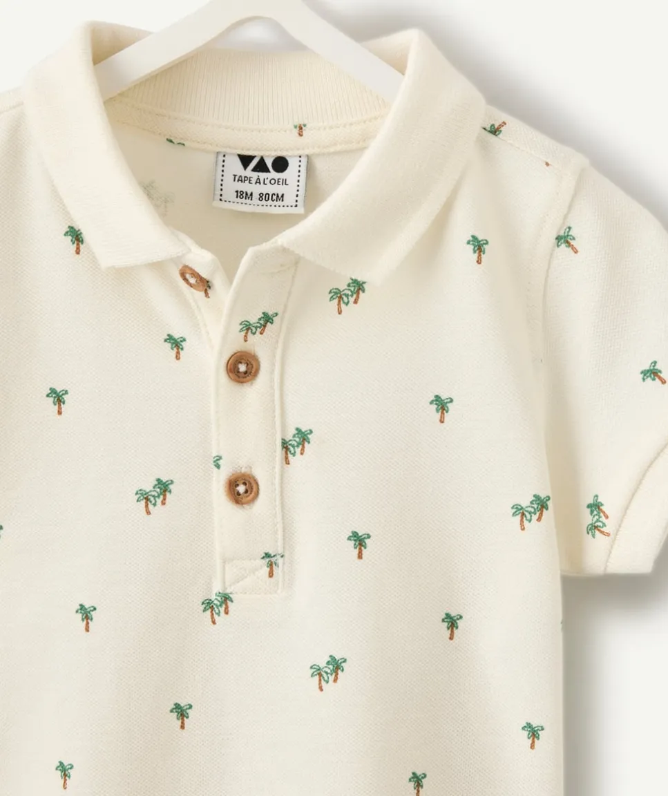 Polo bébé garçon imprimé palmiers