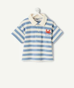 Polo bébé garçon rayé et brodé