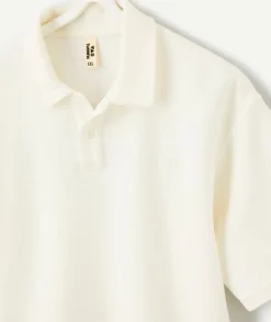 Polo garçon oversize écru