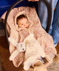 Poncho bébé fille imprimé fleurs