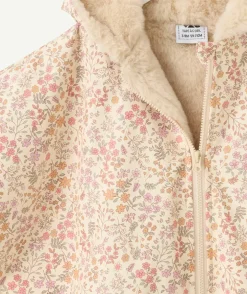 Poncho bébé fille imprimé fleurs