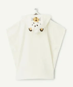 Poncho à capuche bébé matière éponge thème tigre