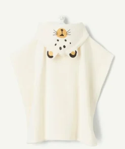 Poncho à capuche bébé matière éponge thème tigre