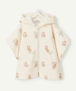 Poncho ciré adaptable au siège auto bébé garçon motif léopard