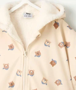 Poncho ciré bébé garçon imprimé oursons