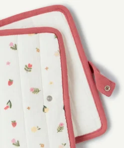 Protège carnet de santé bébé fille imprimé fleuri