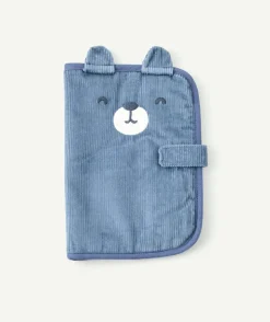 Protège carnet de santé bébé garçon bleu ourson