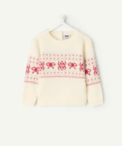 Pull bébé fille blanc imprimé
