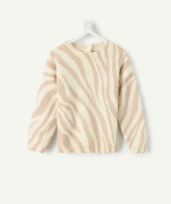 Pull bébé fille imprimé zèbre