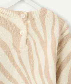 Pull bébé fille imprimé zèbre