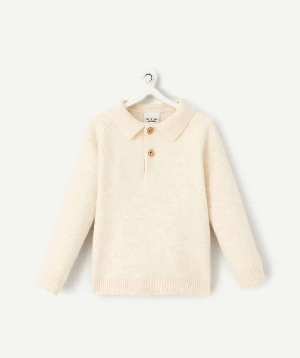 Pull bébé garçon écru