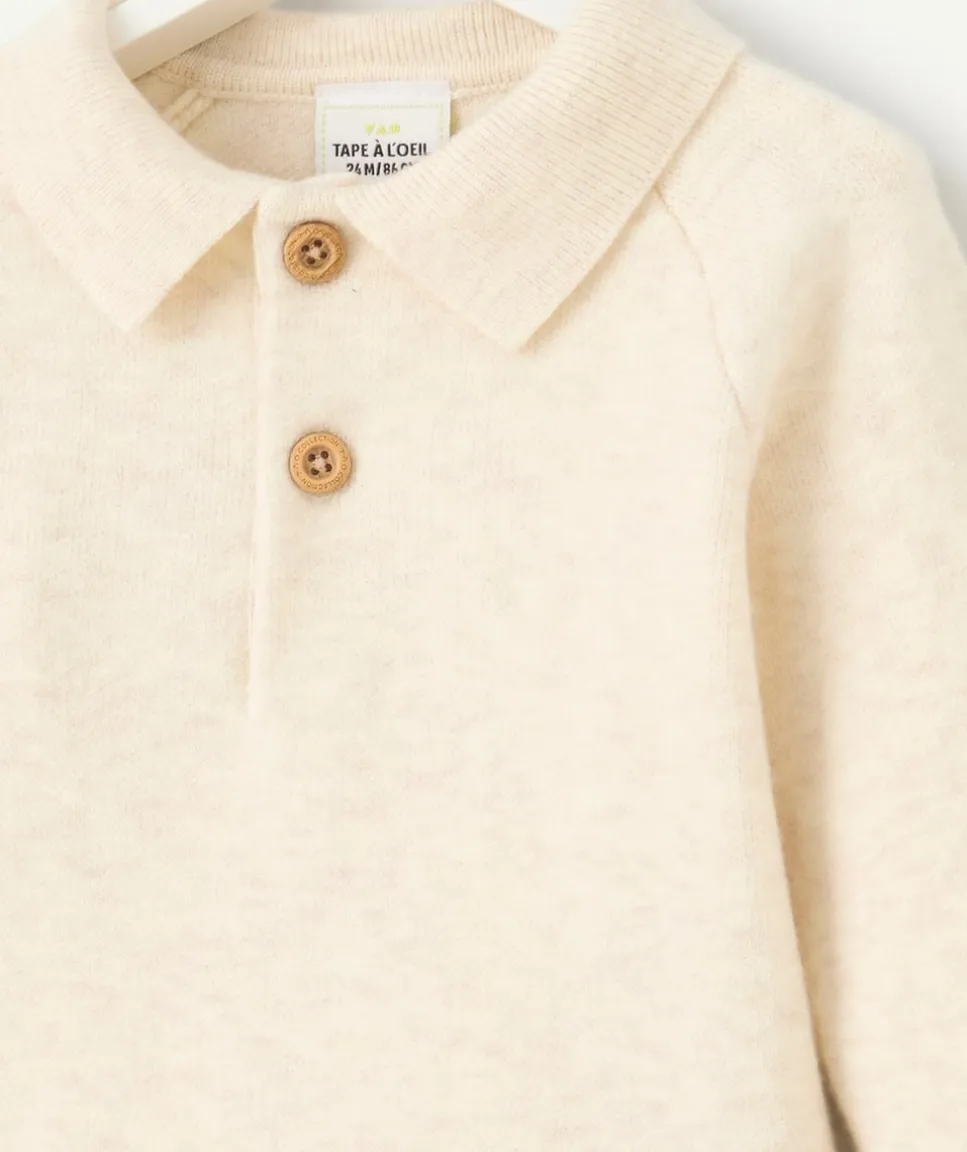 Pull bébé garçon écru