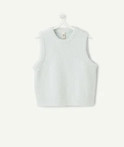 Pull fille sans manches pastel